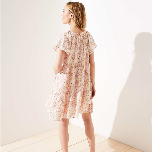 LOFT Dresses Loft Floral Vine Tiered Dress Sp Nwt Poshmark